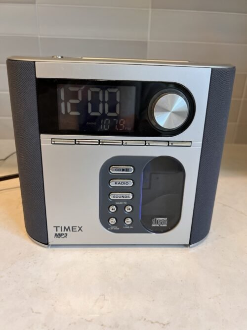 Timex T617S Digital PreSet Stereo CD Alarm Clock Radio Nature Sounds MP3