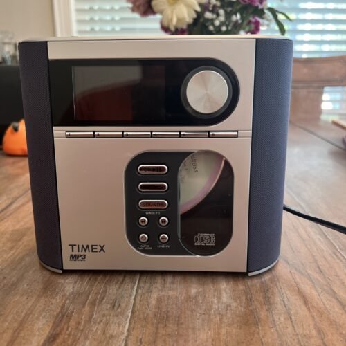 Timex T617S Digital PreSet Stereo CD Alarm Clock Radio Nature Sounds MP3 Line-In