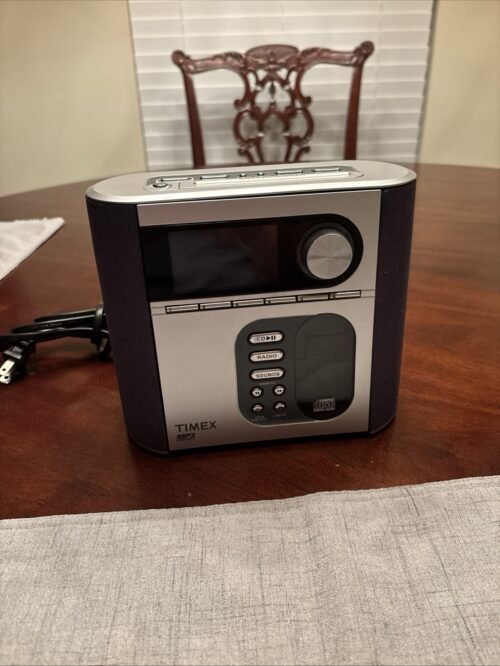 Timex T617S Digital PreSet Stereo CD Alarm Clock Radio Nature Sounds MP3 Line-In