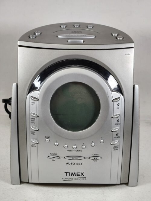 Timex T621T Nature Sounds Auto-set CD Clock Radio With Preset Tunning READ