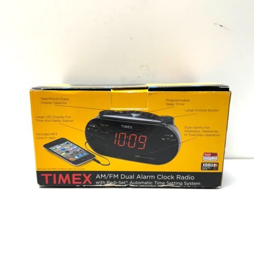 Timex T715 Dual Alarm Clock Radio AM/FM Large Display Redi-Set XBBU NEW