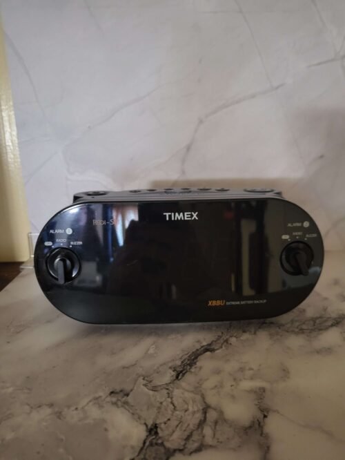Timex T715 Dual Alarm Clock Radio AM/FM Large Display Redi-Set XBBU Tested Works