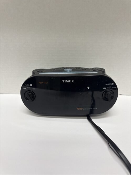 Timex T715 Redi-Set Dual Alarm Clock Radio AM/FM Large Display XBBU TESTED WORKS