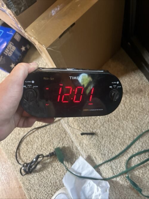 Timex T715 XBBU Redi-Set Dual Alarm Clock Radio AM/FM Large Display Mode Tested