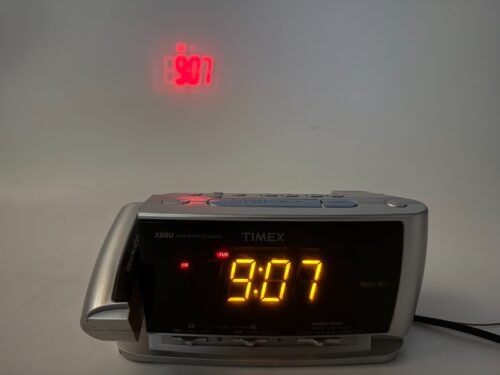 TIMEX T741 Dual Alarm Clock w/ XBBU Soothing Sounds Display Projector Radio