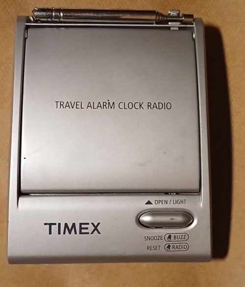 Timex Travel Alarm Clock Radio – AM/FM, Folding Digital Clock, Strong Reception