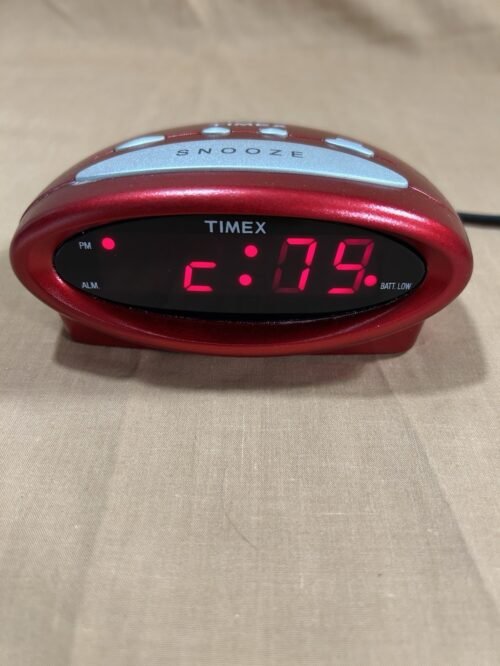 Timex Vintage Digital Alarm Clock T108R Red