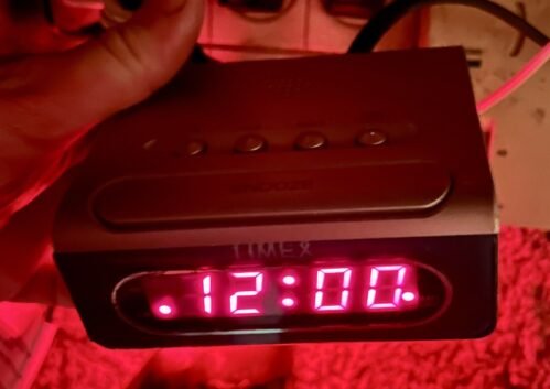 Timex Vintage Digital Bedside Alarm Clock with Soft Or Loud Setting Snooze Works