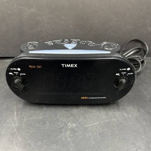 Timex XBBU T715 Redi Set Dual Alarm Clock Radio Am Fm Large Digital Display