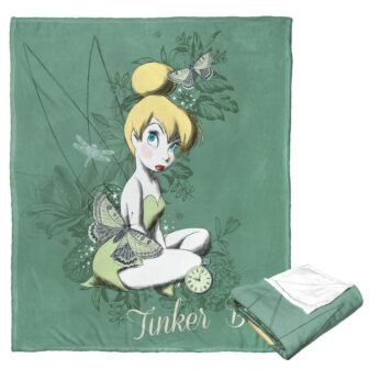 Tinkerbell Forest Pixie Silk Touch Multi-Colored Throw Blanket