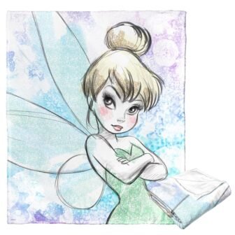 Tinkerbell Posie Poppin Pixie Silk Touch Multi-Colored Throw Blanket