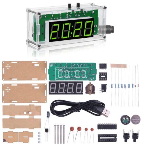 TJ-56-428 4-Digit Digital DIY Clock Kits with Acrylic Shell, DIY Alarm Clock ...