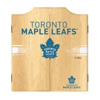 Toronto Maple Leafs Logo 20.5 in. Dart Board with Cabinet, Darts and...