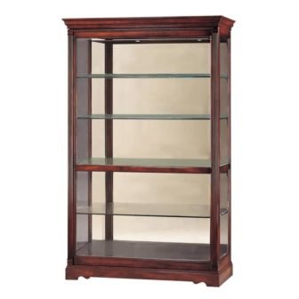 Townsend 80 in. H Curio Storage Cabinet in Windsor Cherry