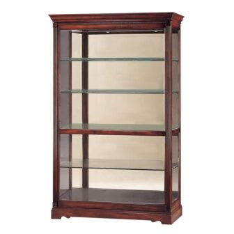 Townsend 80 in. H Curio Storage Cabinet in Windsor Cherry