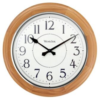 Traditional Analog Quartz Accuracy 12.5” Wood Wall Clock with Quiet Sweep Movement...