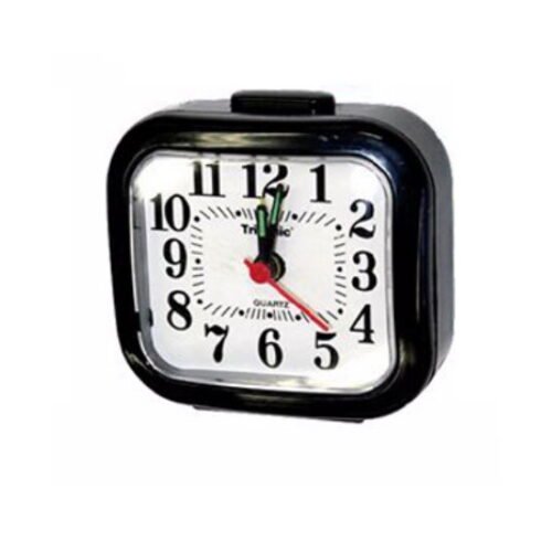 Travel Alarm Clock Battery Operated Analog 12 Hours Easy to Set Smart Design