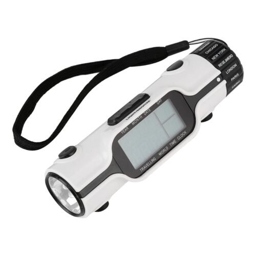 Travel Alarm Clock with LED Torch, Flashlight LED Digital World Time Travel A...