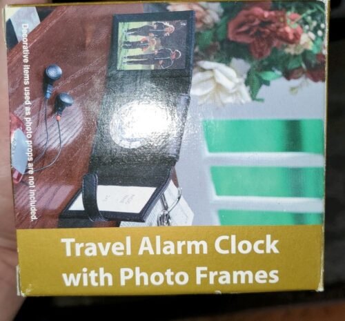 Travel Alarm Clock With Photo Frame
