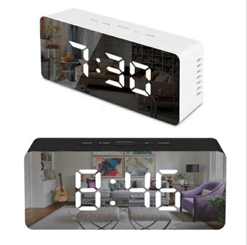Travel Alarm Desk Clock Digital LED Backlight with thermometer date alarm clock