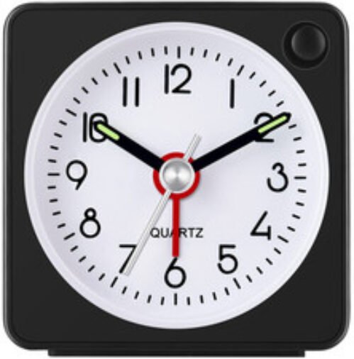 Travel Analog Alarm Clock, 2.25 inch, Ultra Small Clock with Snooze and Light...