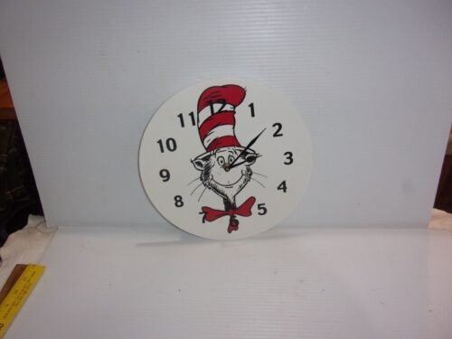 Trend Lab Cat In The Hat Circular Wall Clock 11" -Used
