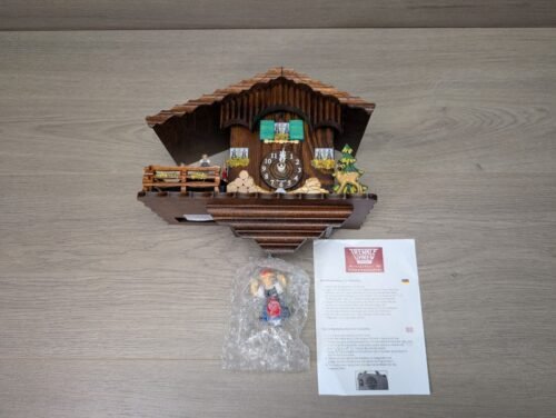 Trenkle Kuckulino Black Forest Clock Swiss House with Quartz Movement and Cuckoo