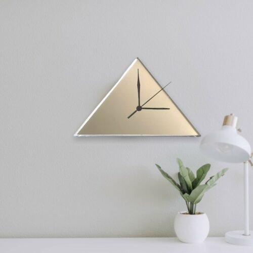 Triangle Shaped Silent Tick Acrylic Clocks - Many Colours, Bespoke Made