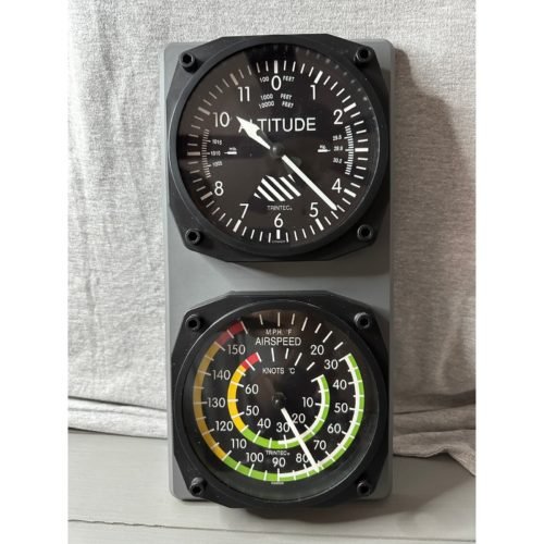 Trintec Aircraft Altimeter Clock/Airspeed Thermometer Wall Combo - 9060/9061