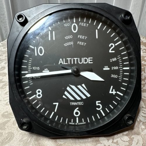 Trintec Classic Altimeter - 6" Aviation Wall Clock - Aircraft Instrument Pilot