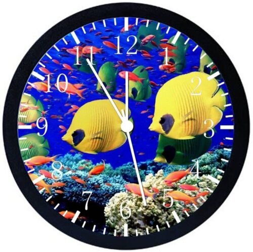 Tropical Ocean Underwater Wall Clock 12" Personalized option adding names E301