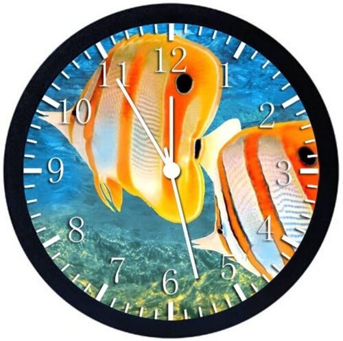Tropical Ocean Underwater Wall Clock 12" Personalized option adding names E339