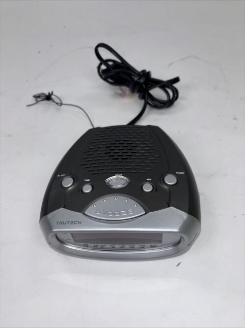 TRUTECH AM / FM LED Silver & Grey Alarm Clock Radio