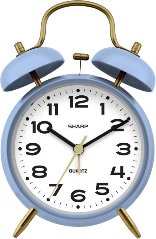 Twin Bell Alarm Clock Loud Alarm Great for Heavy Sleepers Stylish Matte Finish