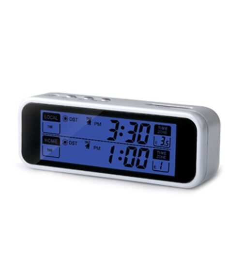 Ultmost CL-9893 Talking Dual-Time Travel Alarm Clock, English
