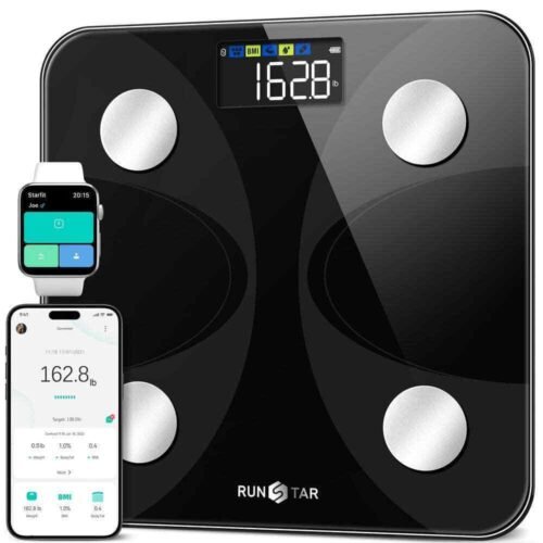 Ultra-Precision Digital Bathroom Scale w/Large Display in Black