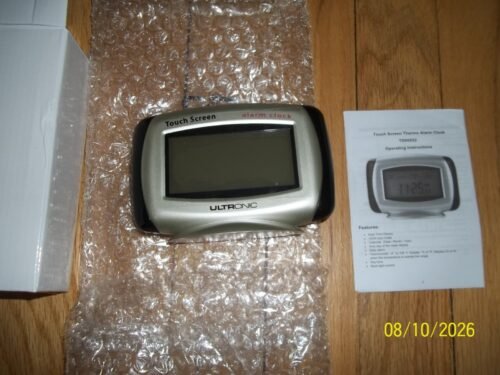 Ultronic Portable Touch Screen Thermo Alarm Clock TD00552 New
