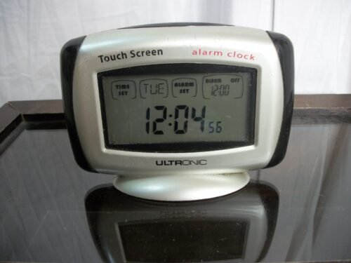 Ultronic Touch Screen Alarm Clock , Battery Powered, Tested