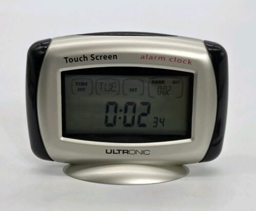 Ultronic Touch Screen Thermo Alarm Clock TD00552 Battery Powered Manual NWOB