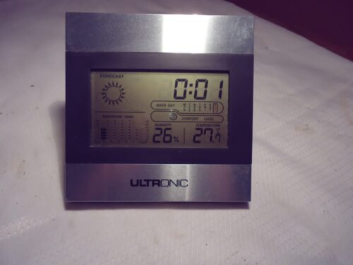 Ultronic touch screen thermo alarm clock TD 00552 tested and working instruction