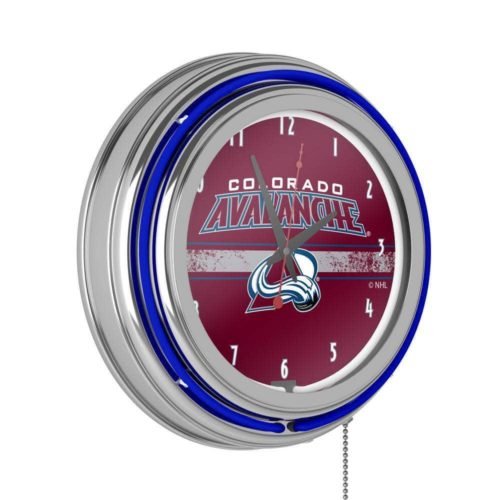 Unbranded Wall Clocks 14.5"x3" x3" Colorado Avalanche Blue Logo Lighted Analog