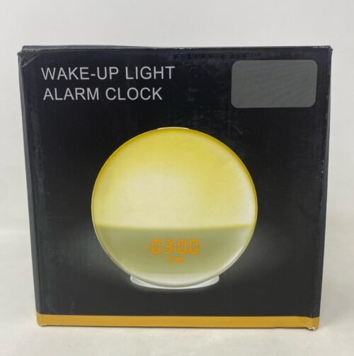 Unbranded White Sunrise Wake-Up Light Alarm Clock ~7 in with Dual Alarms