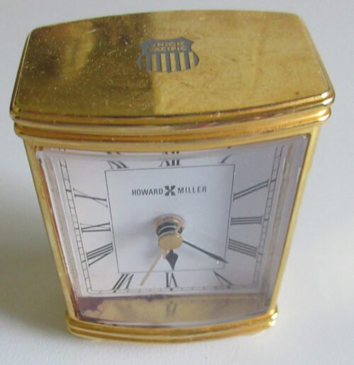 UNION PACIFIC HOWARD MILLER TRAVEL ALARM CLOCK BATTERY TAIWAN TESTED WORKS