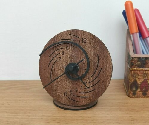 Unique Spiral Desk Clock,Omega,Mathematical,Innovative Design,Sophisticated,Gift
