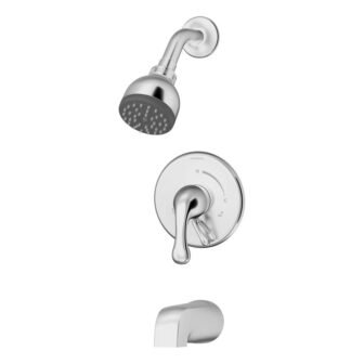 Unity Single Handle Wall-Mounted Tub and Shower Trim Kit in Polished Chrome...