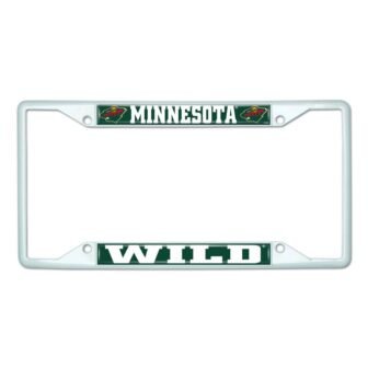 Universal Fit NHL - Minnesota Wild License Plate Frame - White