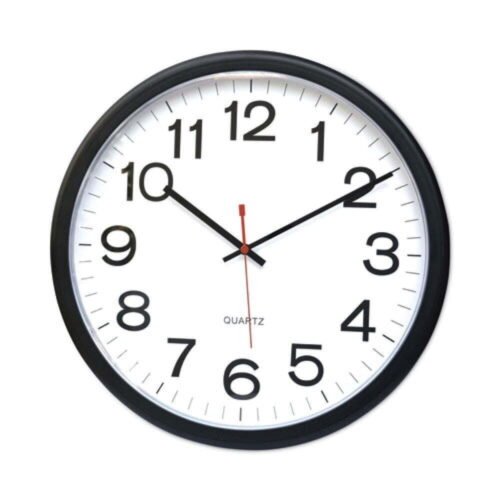 Universal Indoor/Outdoor Clock 13 1/2" Black Energy-efficient Living Room Office