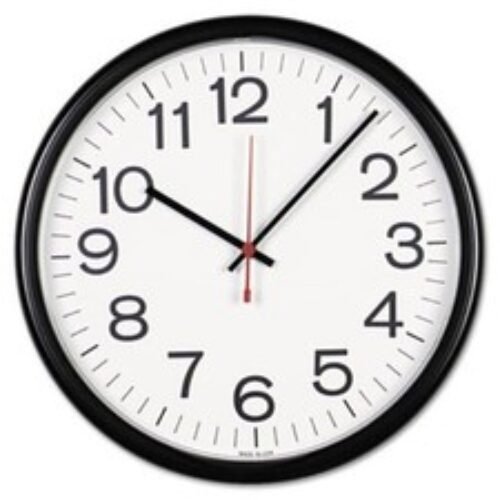 Universal Office Products 11381 Indoor/outdoor Clock, 13-1/2in, Black