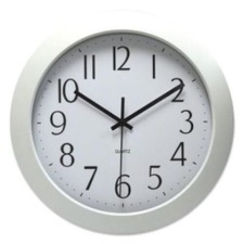 Universal Office Products UNV10461 Deluxe Whisper Quiet Clock, 12", White, 1 Aa