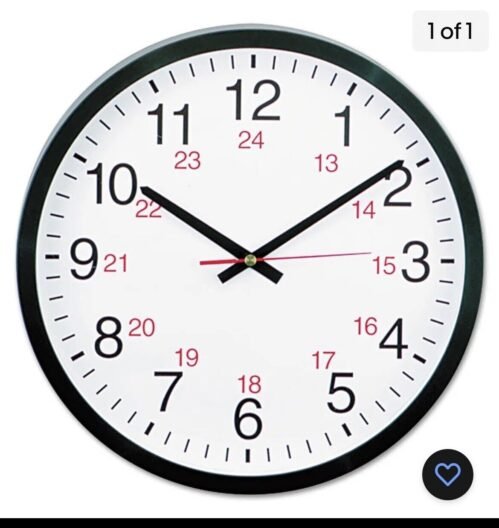 Universal UNV10441 24-Hour Round Wall Clock Universal Geneva UNV10441